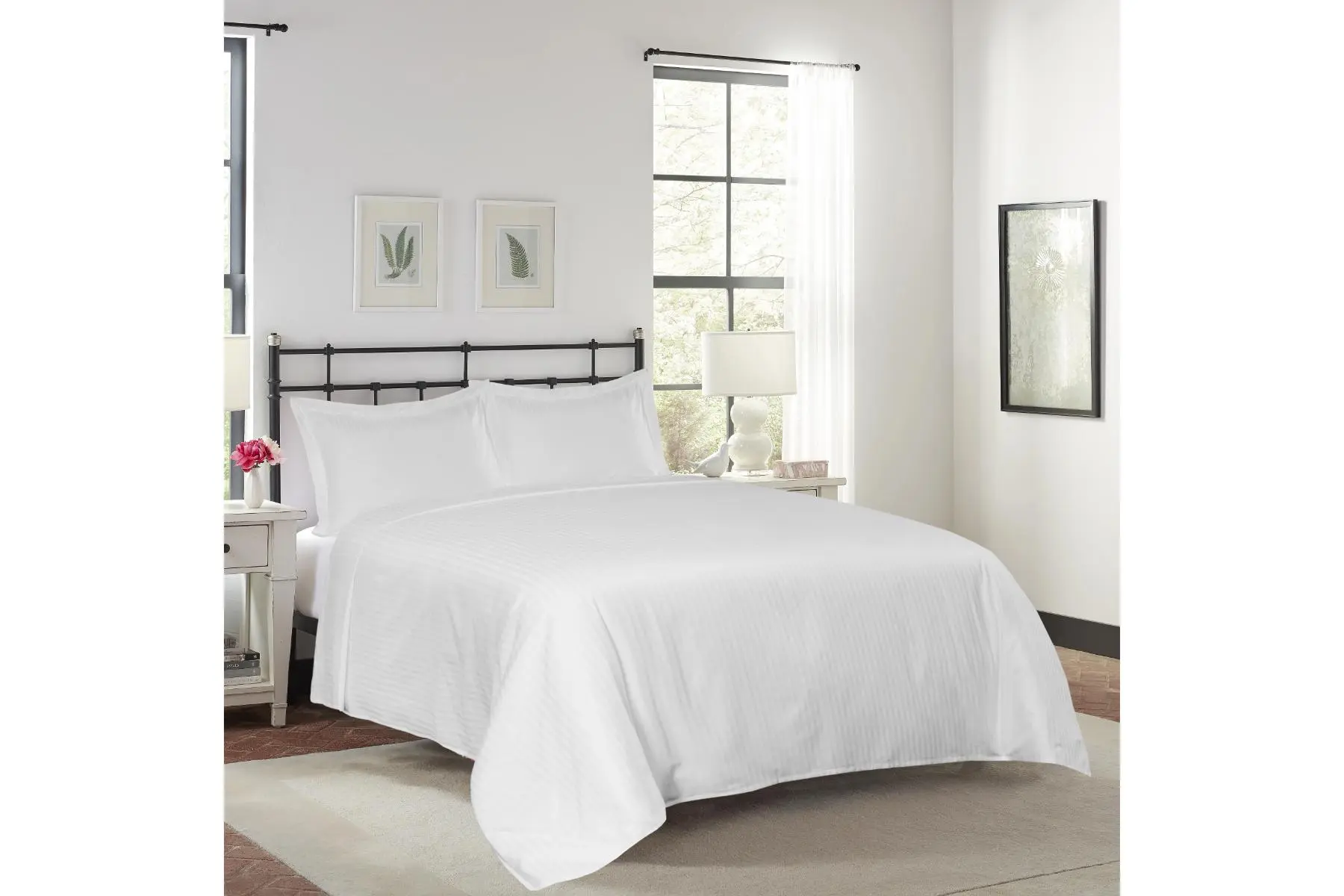 COTTON SATEEN BED SHEETS 160X2