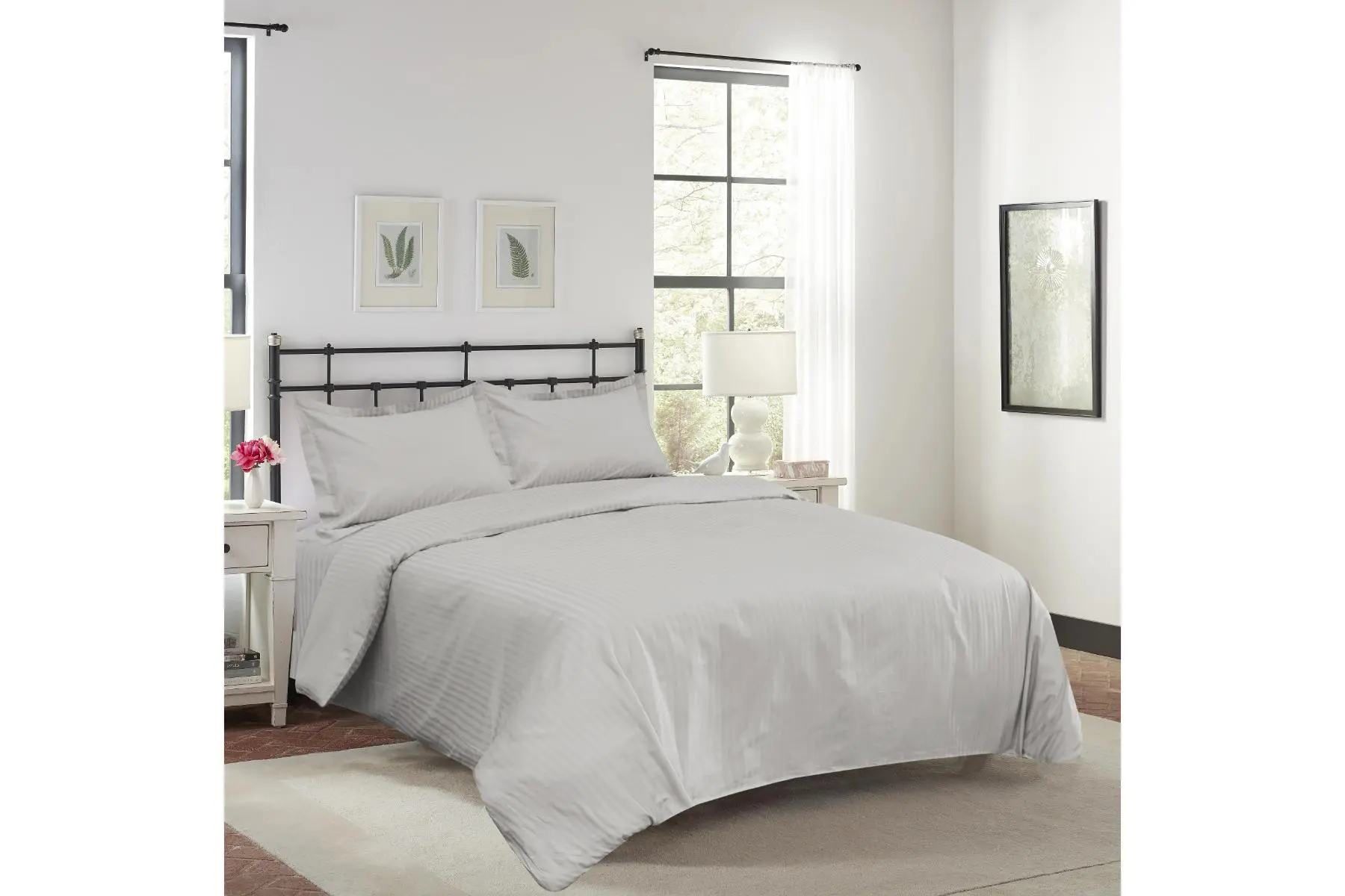 COTTON SATEEN BED SHEETS 5.5FT