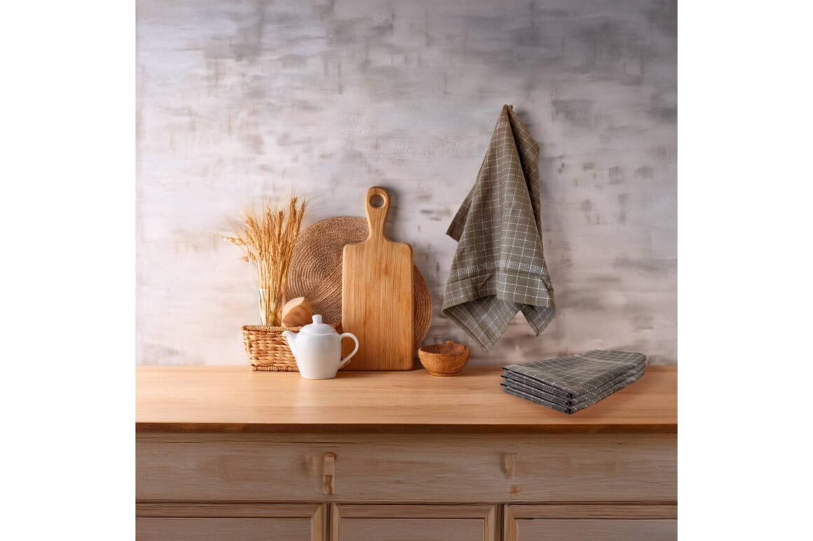 SOHO KITCHEN TOWELS BEIGE 4PCS