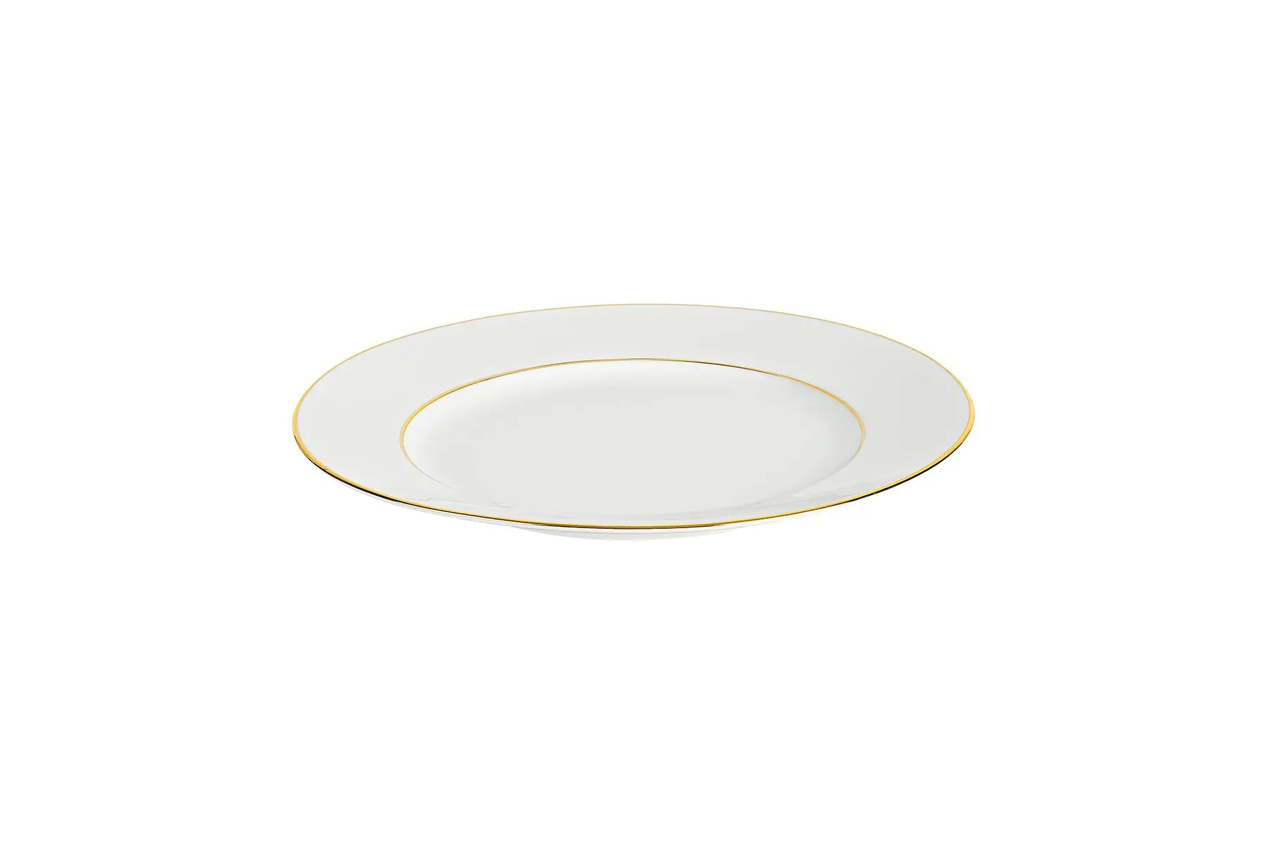 DOT GOLD RIM DINNER PLATE 27CM
