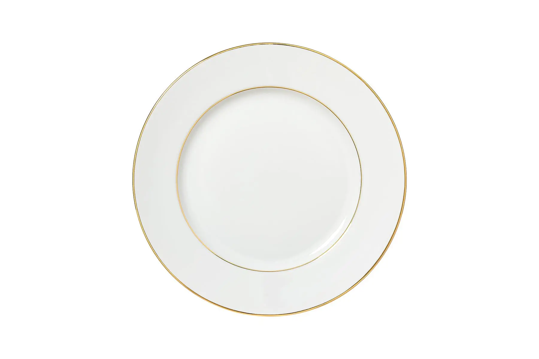 DOT GOLD RIM DINNER PLATE 27CM