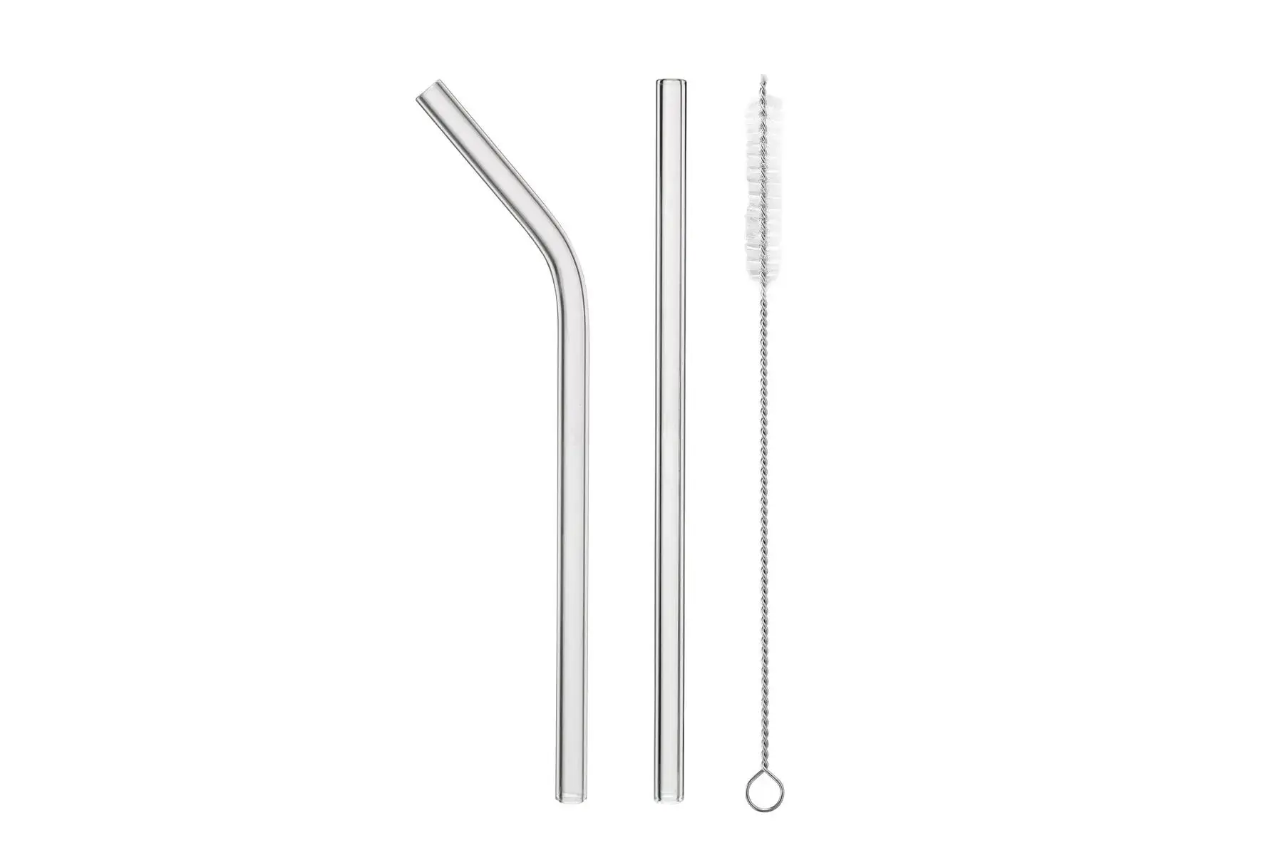 GLASS STRAWS X6 + BRUSH