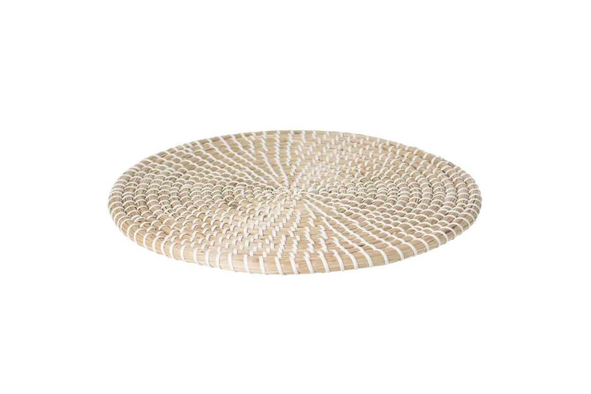 WHITE REED PLACEMAT 35CM MARQ