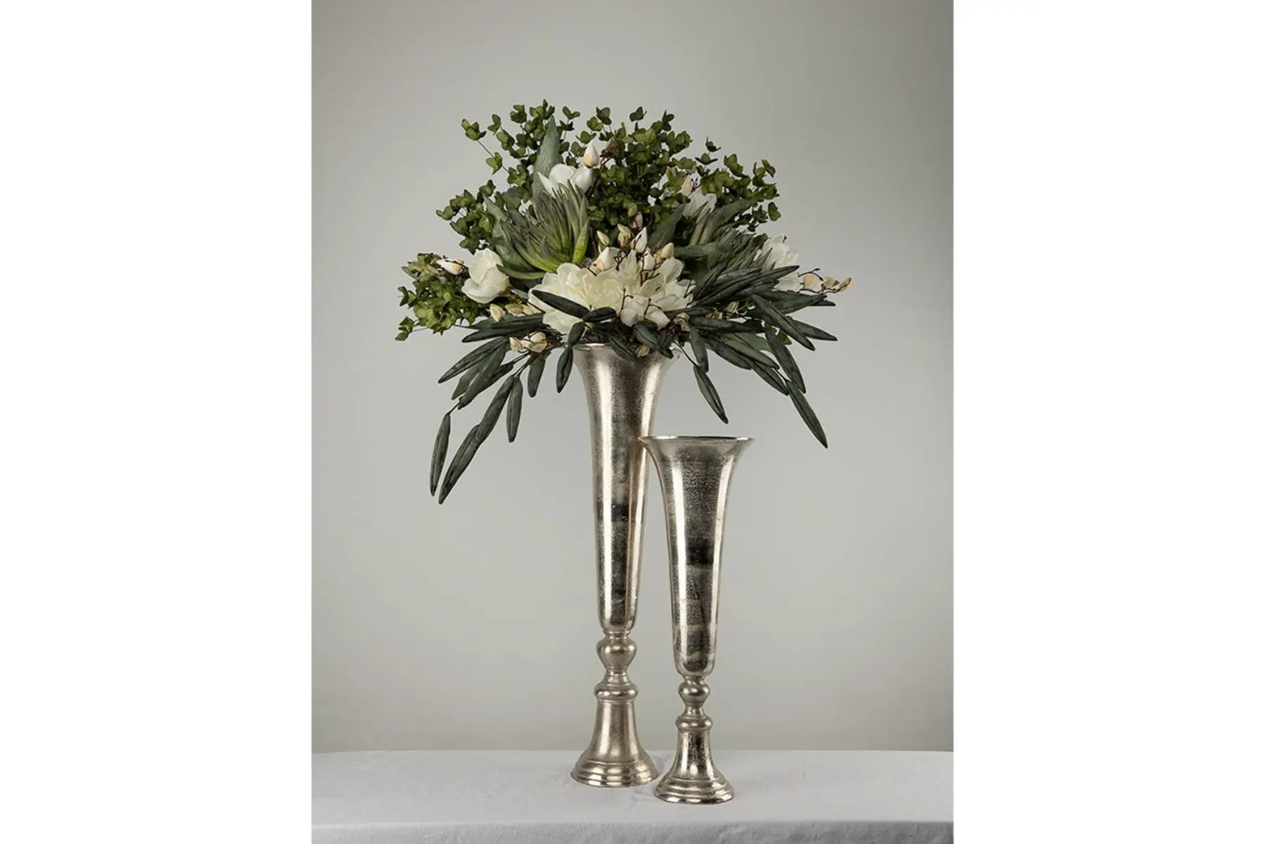 FLORES VASE ALUM SILVR D19xH55