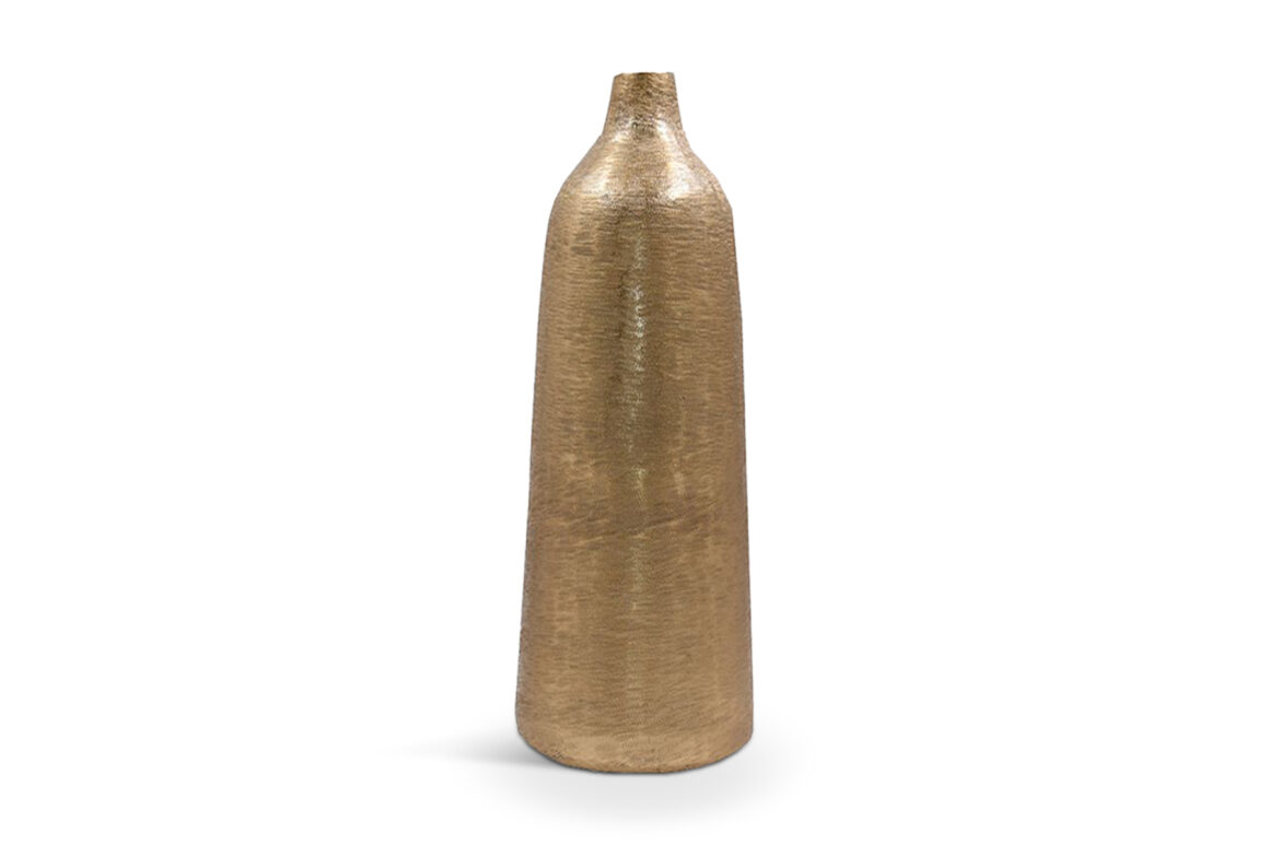 BOTELLA VASE ALUM GOLD D14xH40