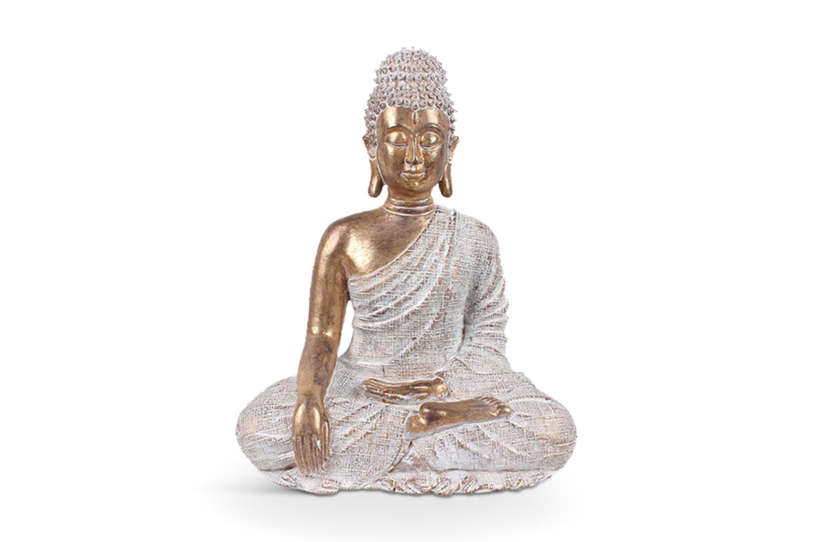 MAHAYANA DECO BUDDHA GOLD/WHTE