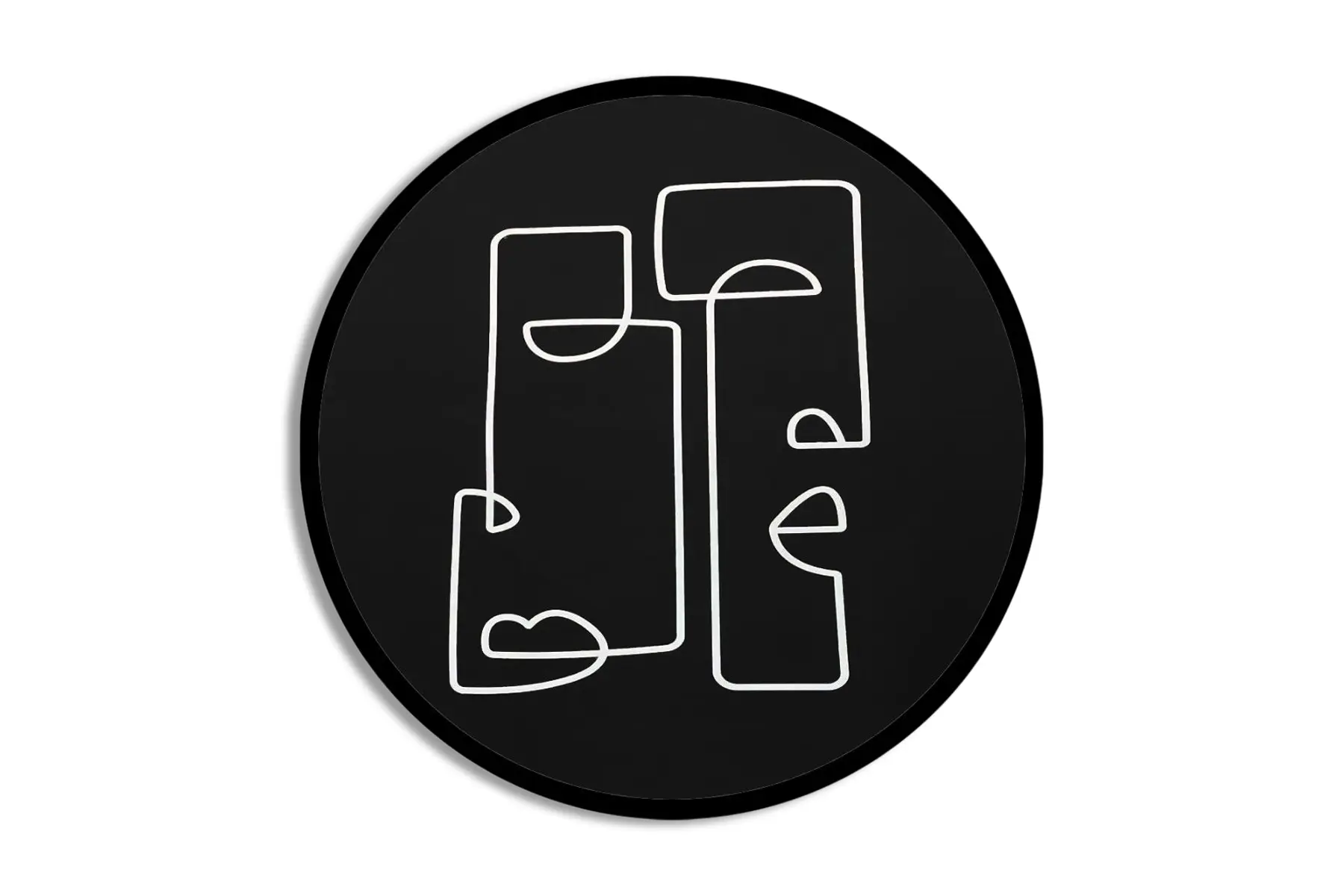 FACE TRAY MDF BLACK WHITE