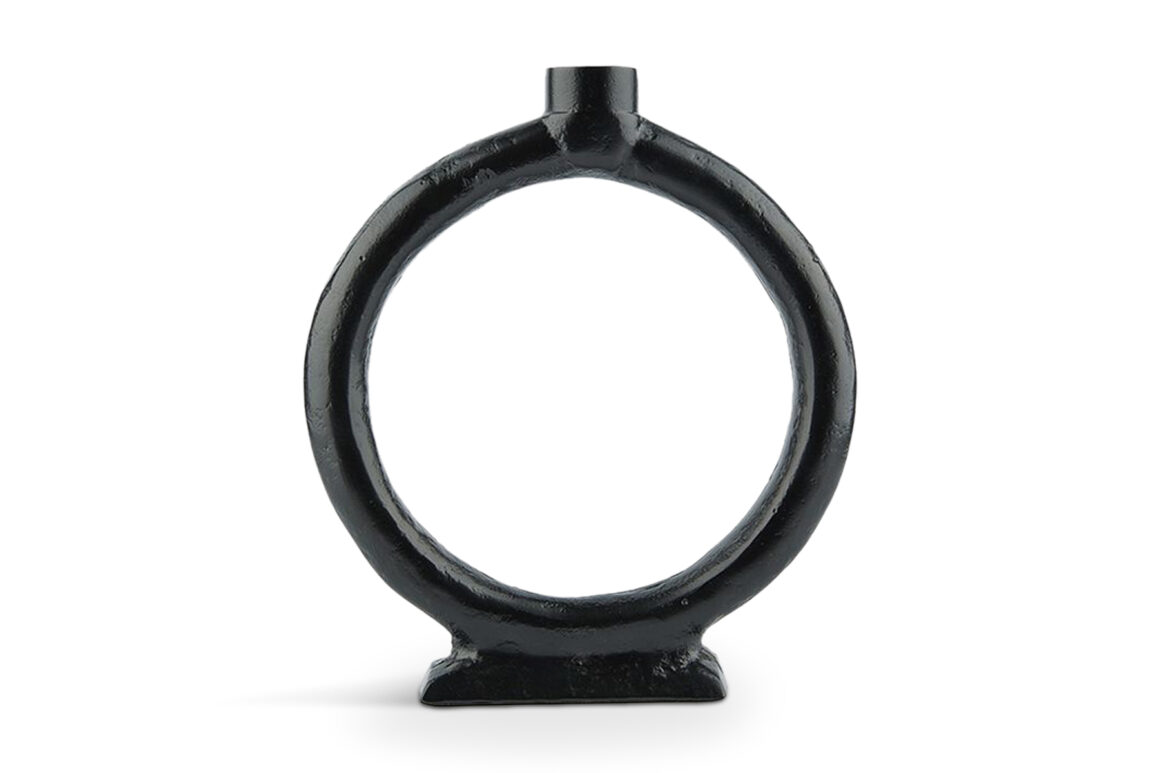 ANELL CANDLE HOLDER ALMNUM BLK