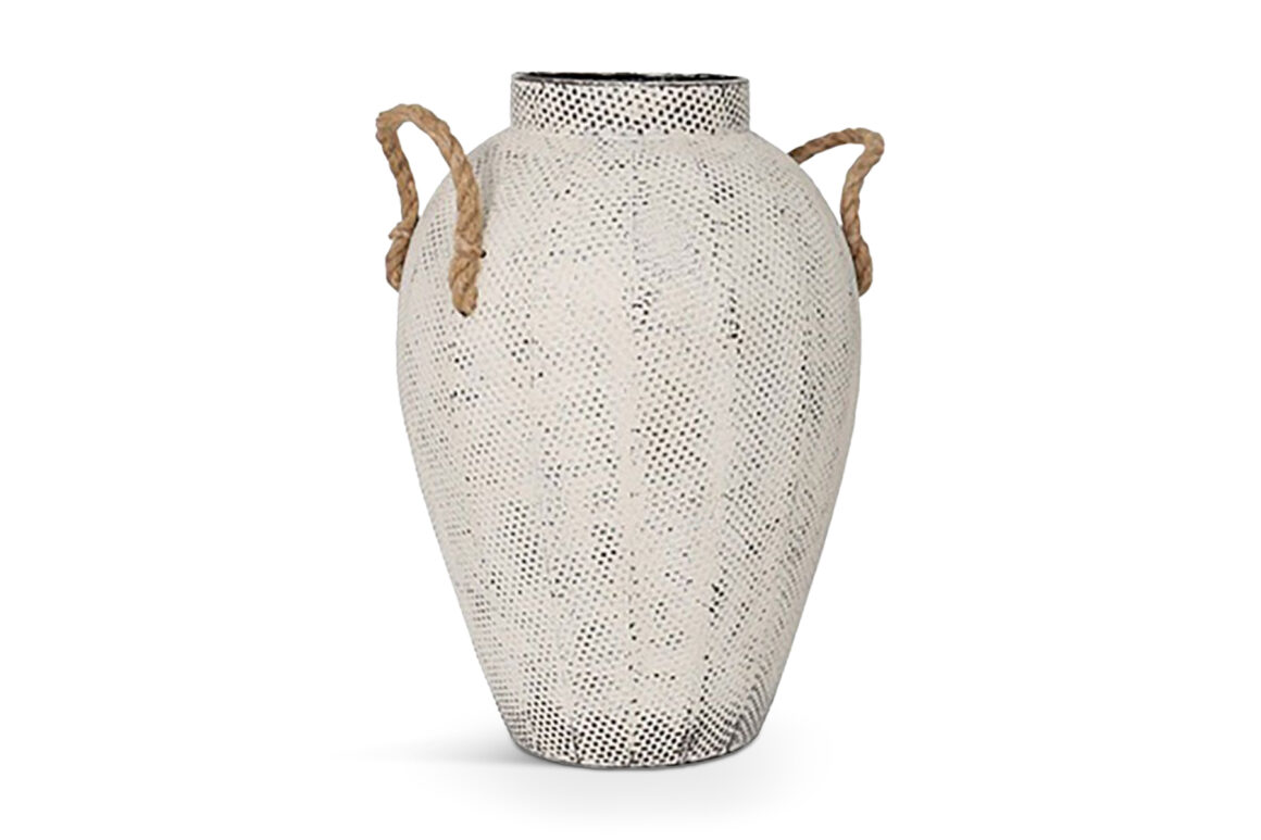 CUPI VASE METAL WHITE