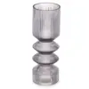 STRIPED VASE GREY HIGH
