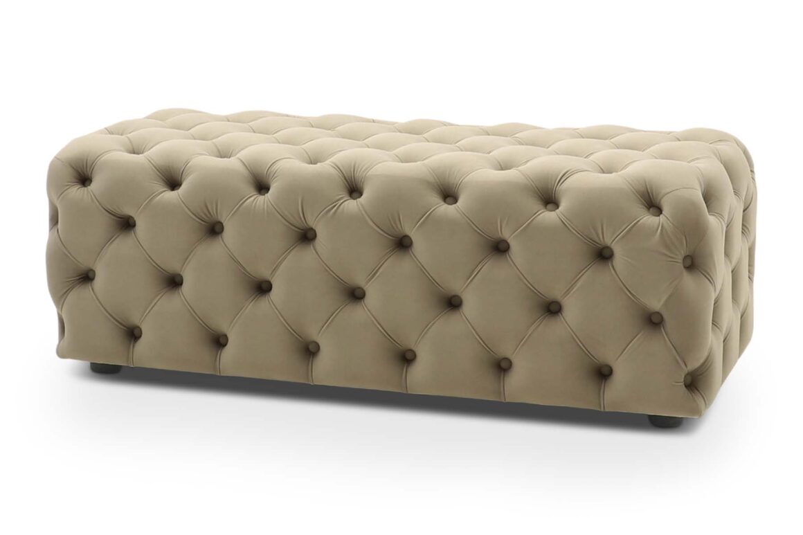 CLARINE Beige Fabric Chaise