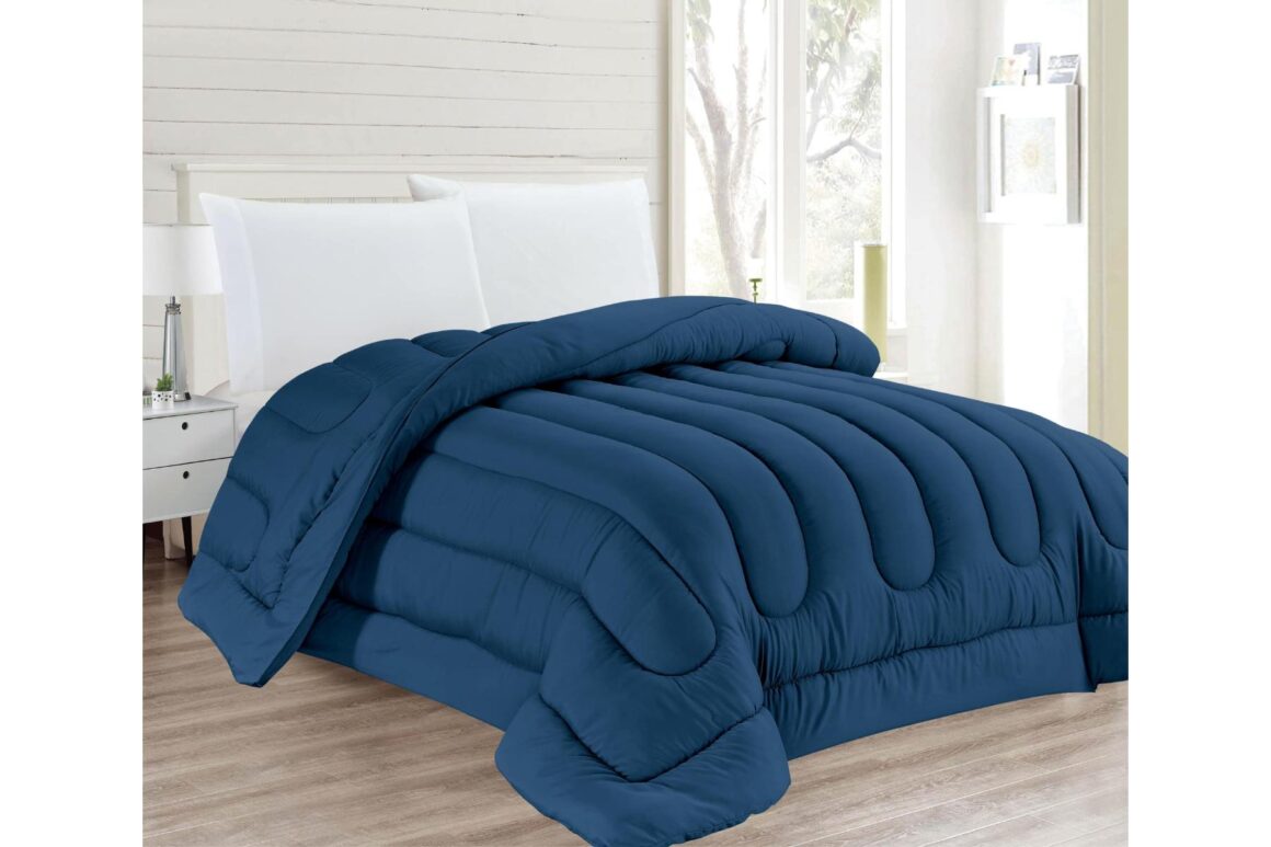 DYED QUILT 180X240 BLUE