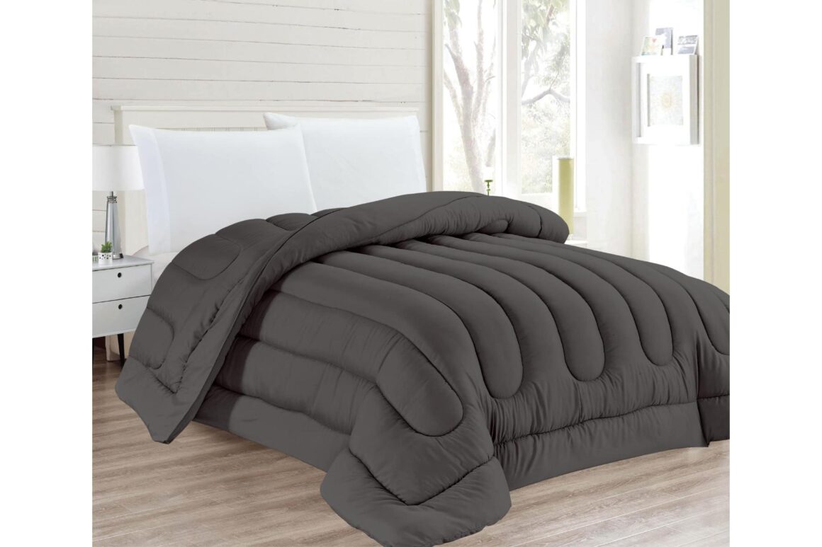 DYED QUILT 260X240 GREY