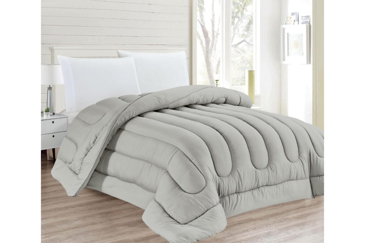 DYED QUILT 260X240 SILVER