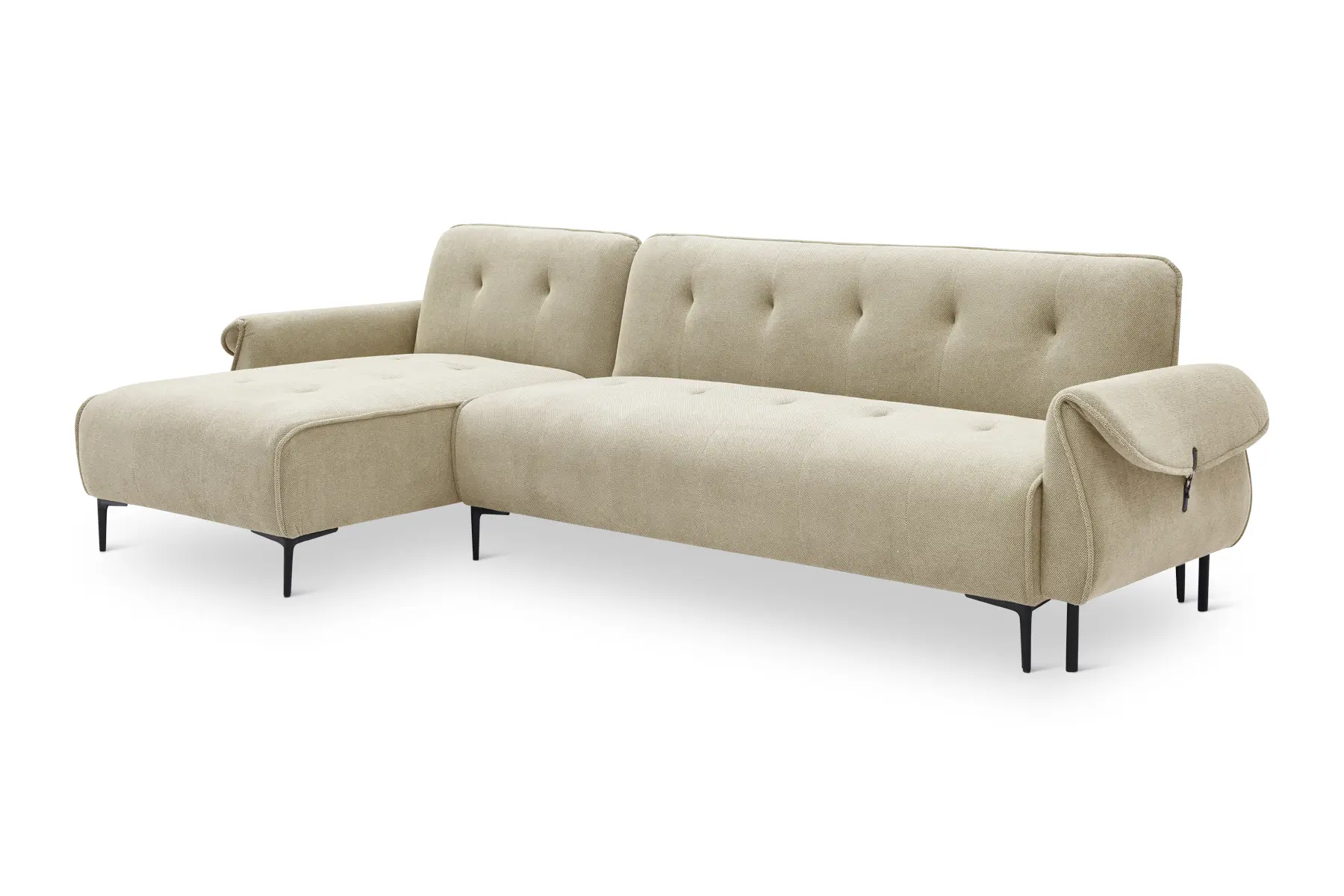 REVE Beige Sofa-Bed with Reversible Corner - Image 3