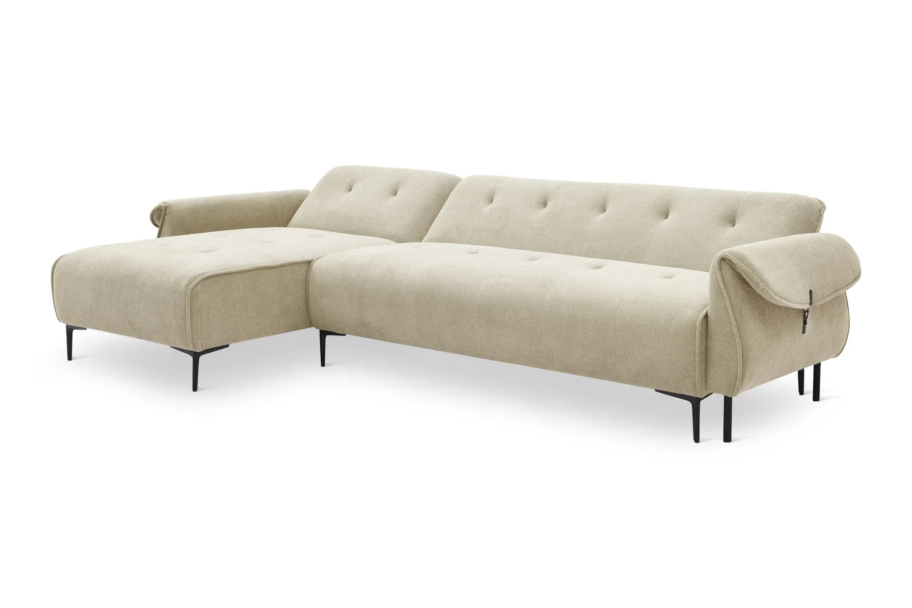 REVE Beige Sofa-Bed with Reversible Corner - Image 4