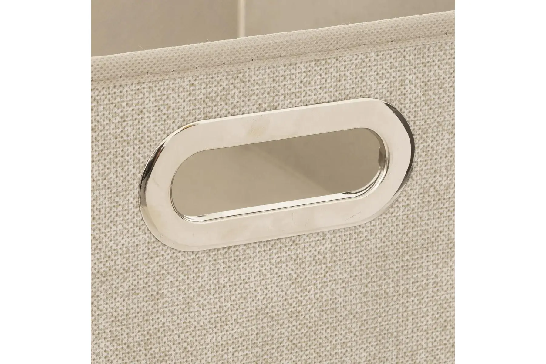 STORAGE BOX 31X15 BEIGE LINEN - Image 2