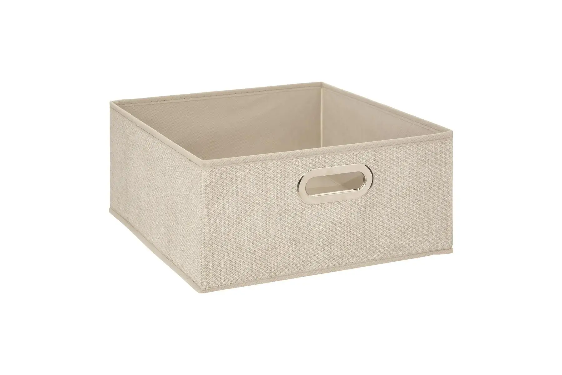 STORAGE BOX 31X15 BEIGE LINEN