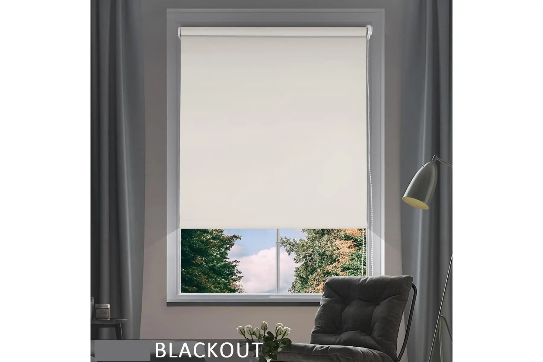 BLACKOUT ROLLER BLINDS 100X160 IVORY
