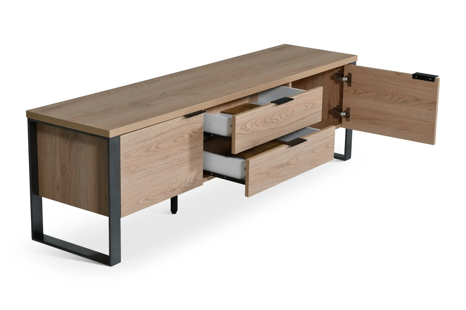WAGONY Oak Finish TV Stand - Image 4