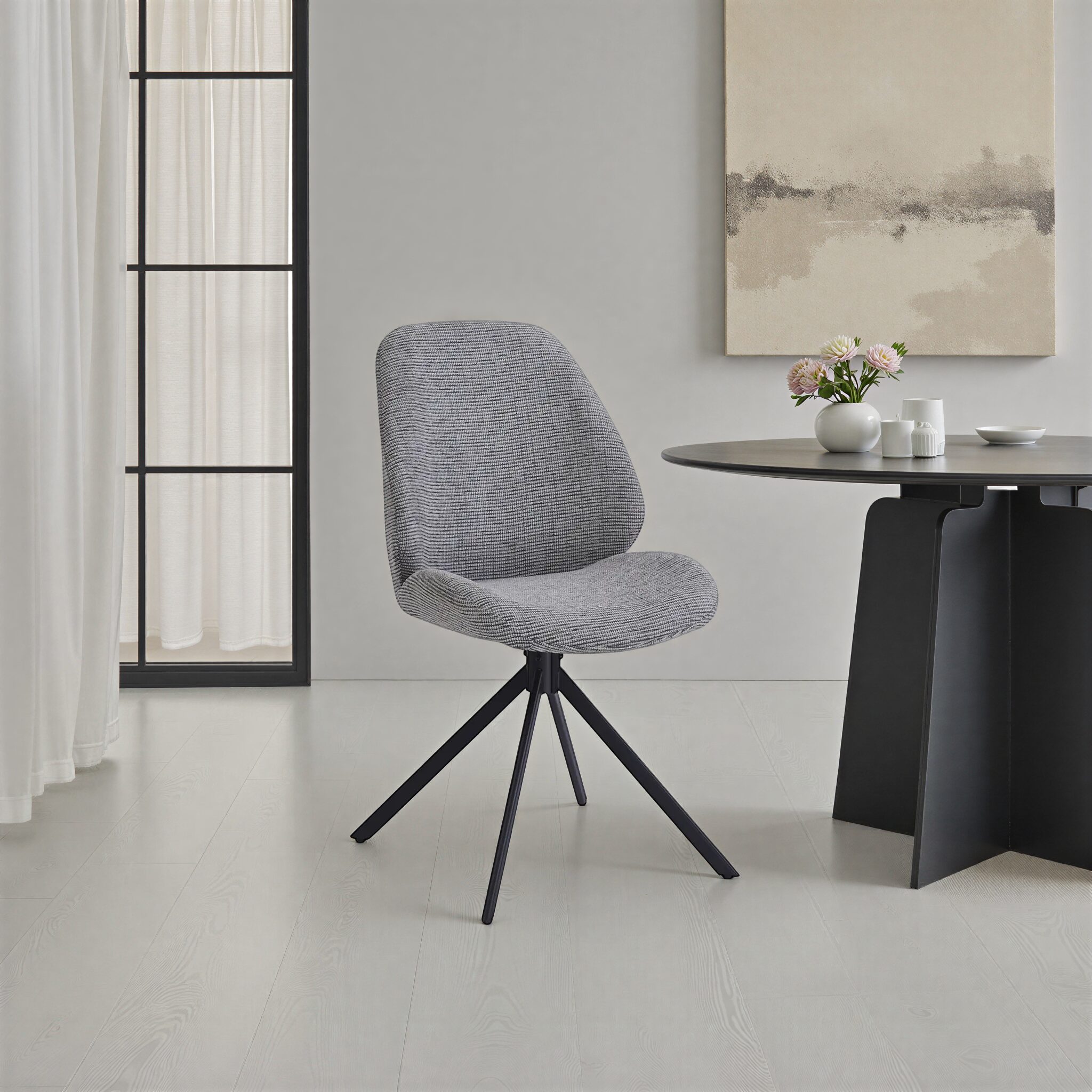 CHAKRA Grey Dining Chair