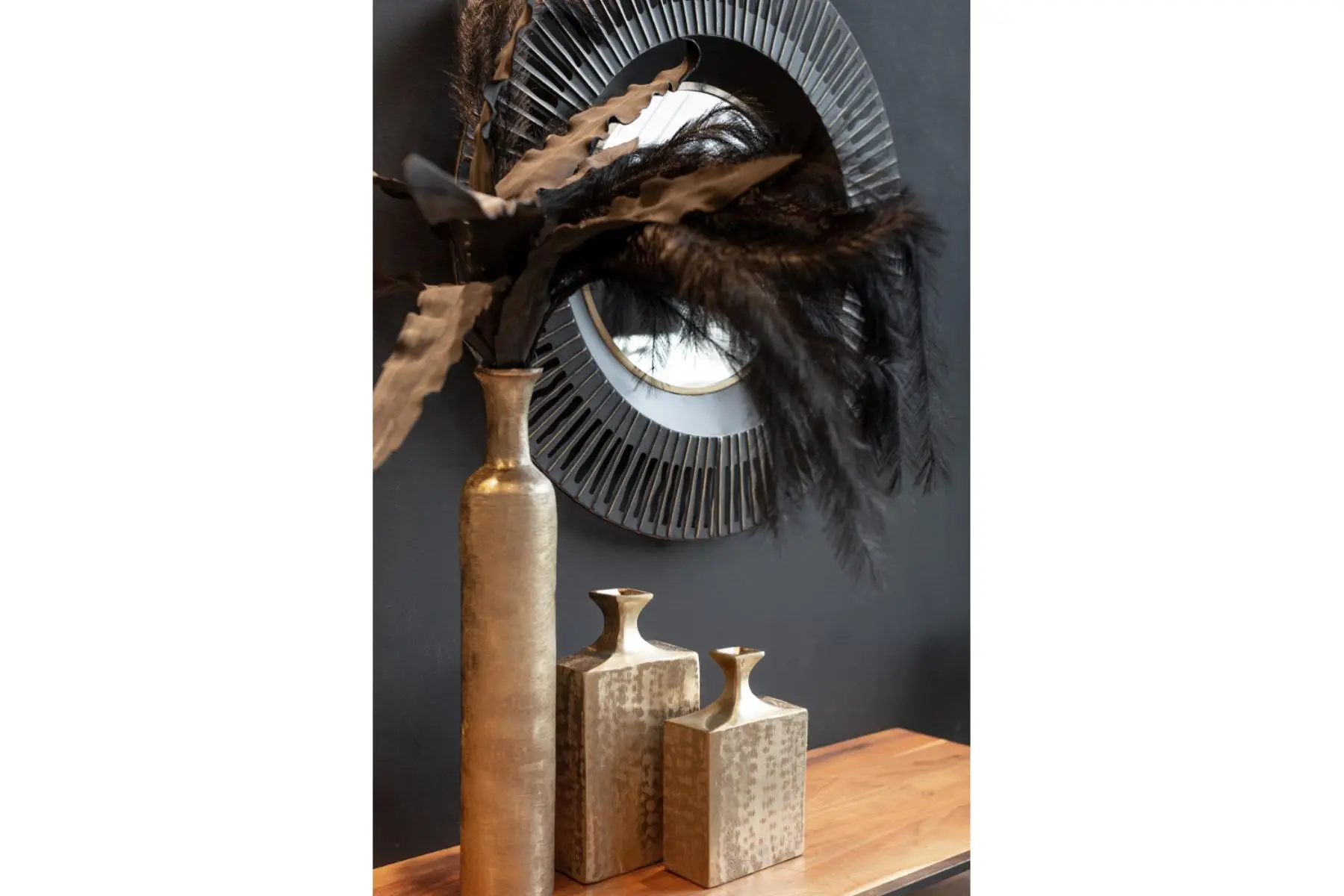 FLES VASE ALUMINIUM GOLD - Image 3