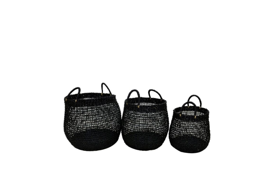 DUBH BASKET BLACK SET3PCS