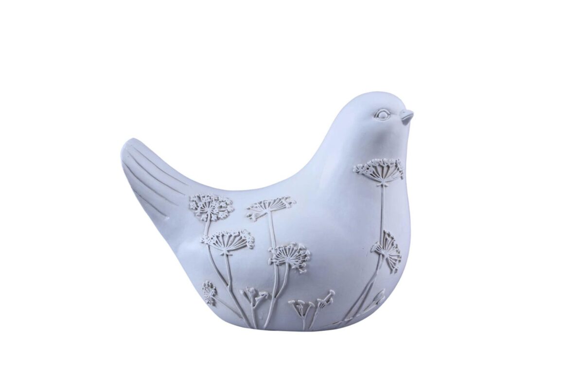 CALIS BIRD POLYR WHITE BEIGE