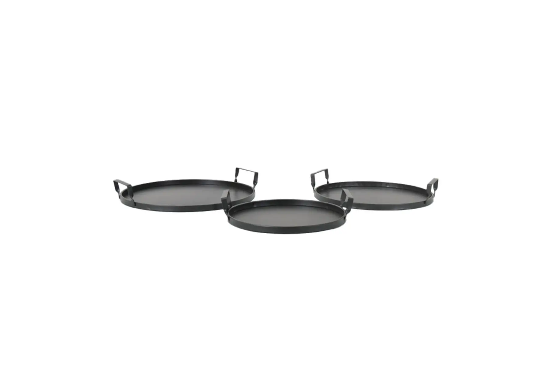 CART PLATE SET 3 BLCK METAL