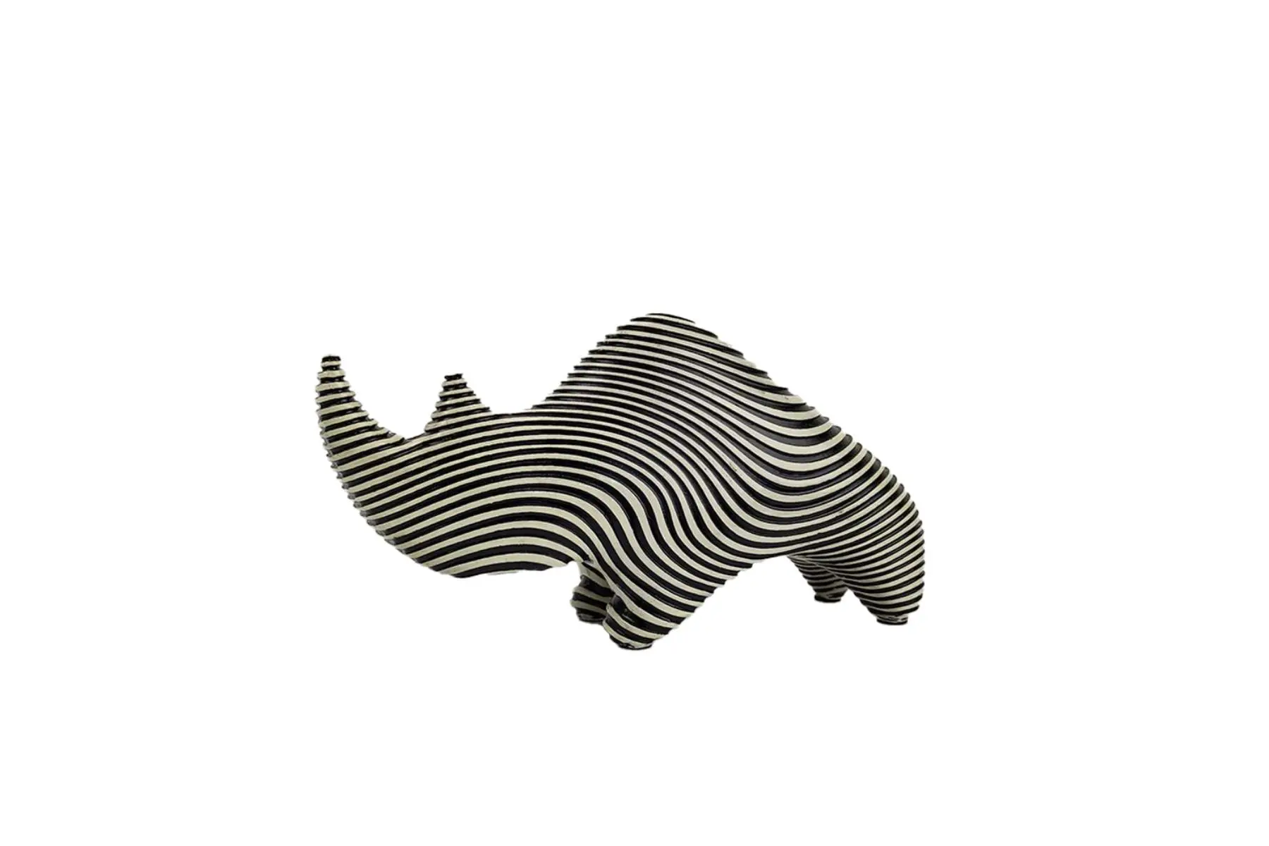 CHARLES DECO RHINOCERU WHT BLK