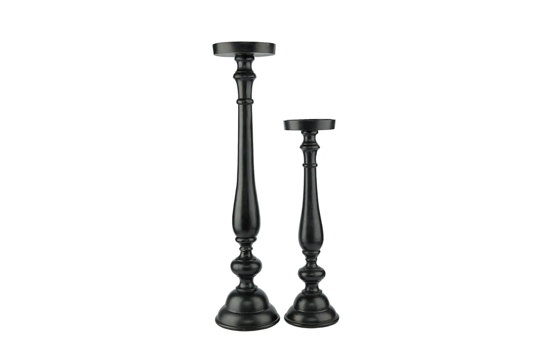 IONAS CANDLE HOLDER ALU BLACK