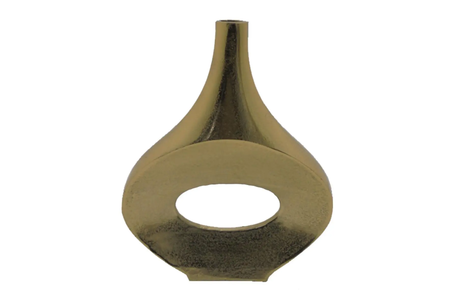 ADEL OVAL VASE ALUMINUM GOLD