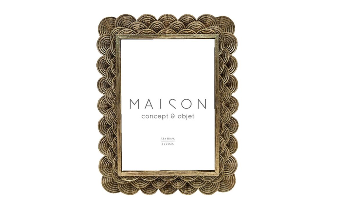 ELISHA PHOTO FRAME GLASS GOLD