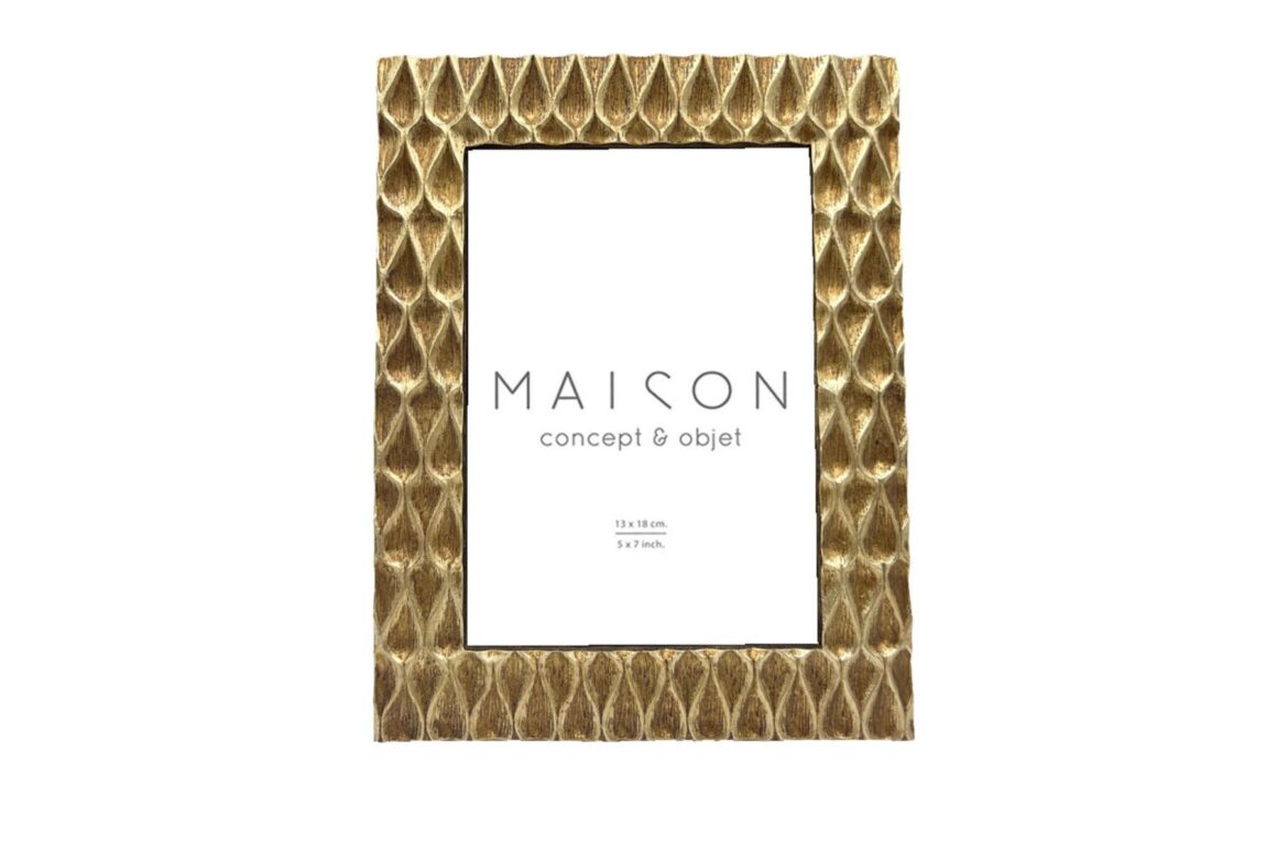 ELISHA PHOTO FRAME GLASS GOLD