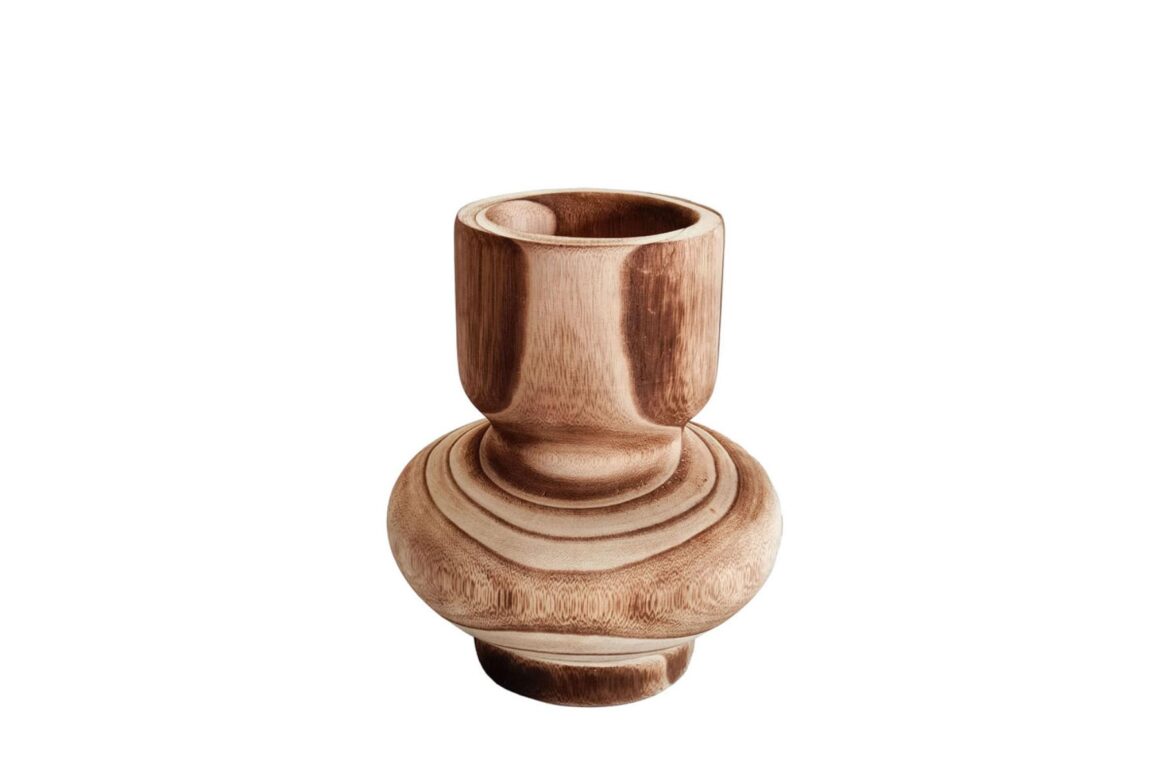 KENGO VASE NATURAL WOOD