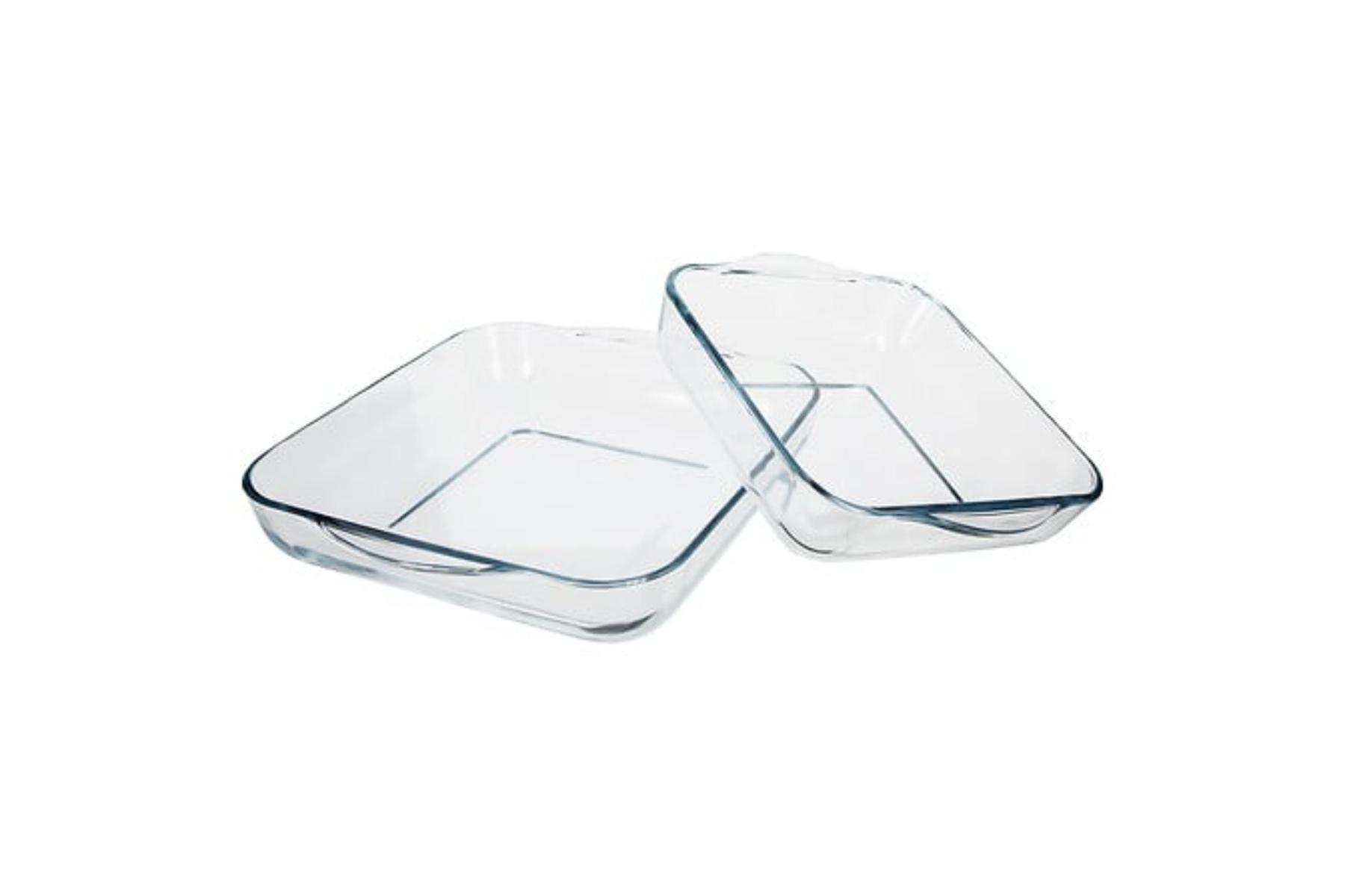 GLASS SQUARE DISH X2MARQUE
