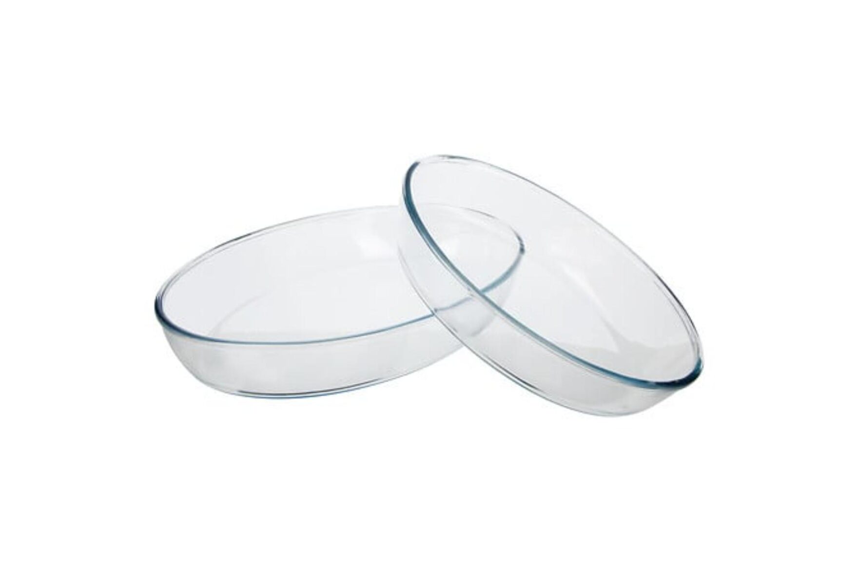 GLASS OVAL DISH X2MARQUE