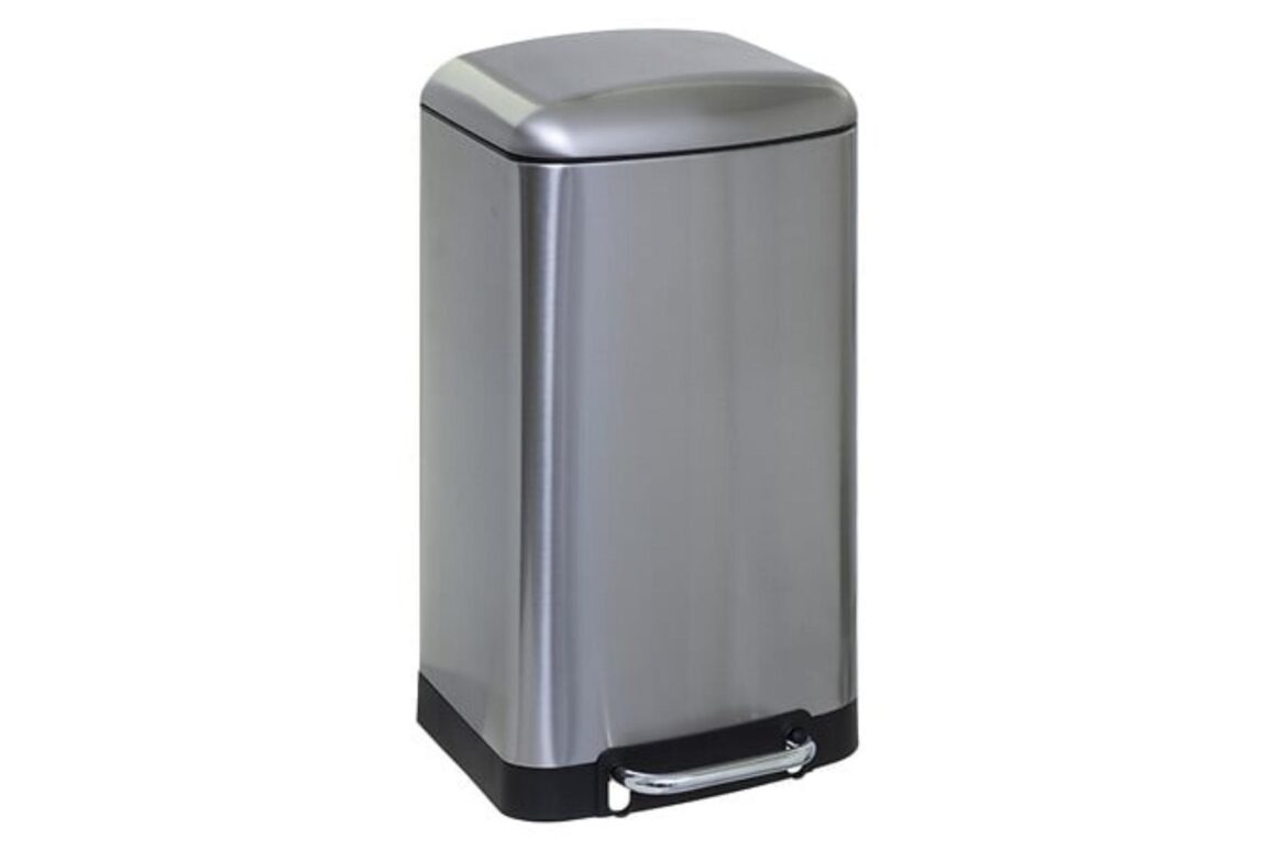 30L METAL DUSTBIN ARIANE STEEL