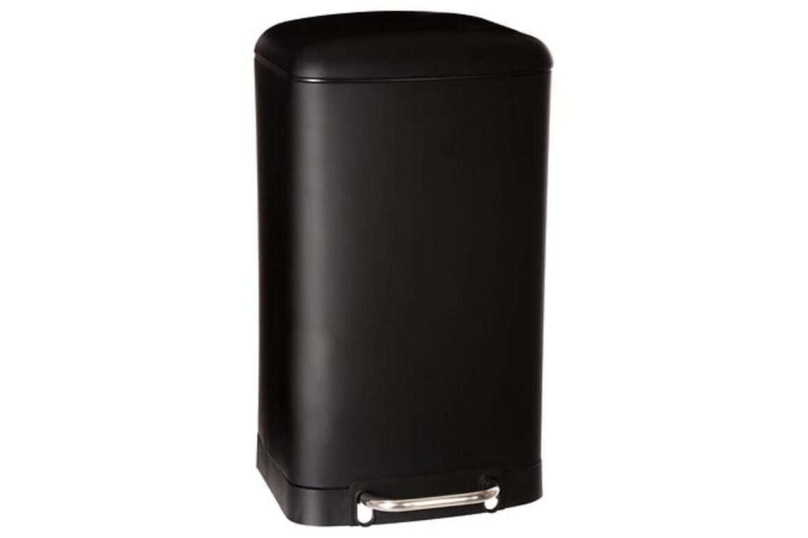 30L METAL DUSTBIN ARIANE BLACK