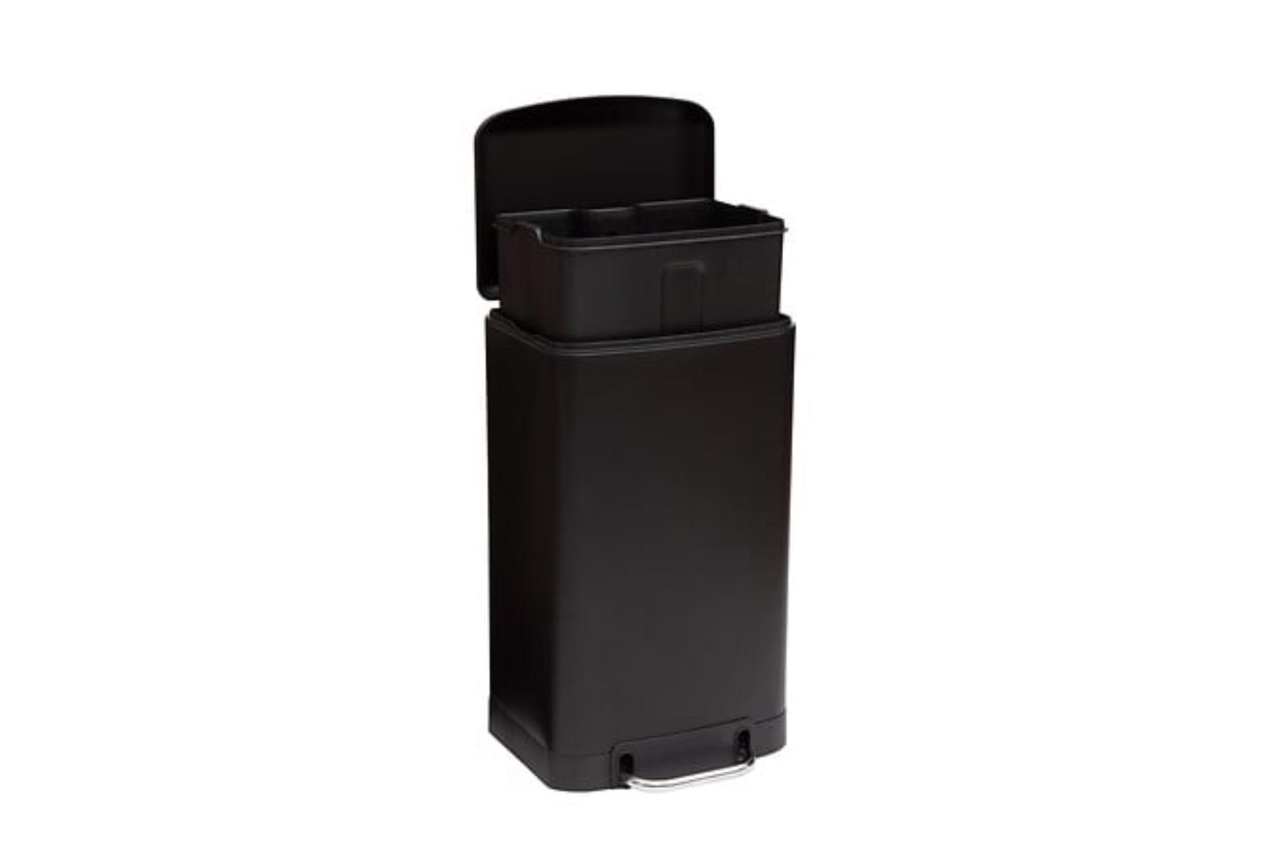 30L METAL DUSTBIN ARIANE BLACK