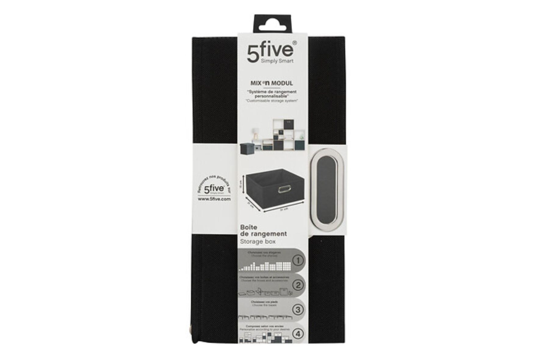 STORAGE BOX 31X15 BLACK PLAIN - Image 3