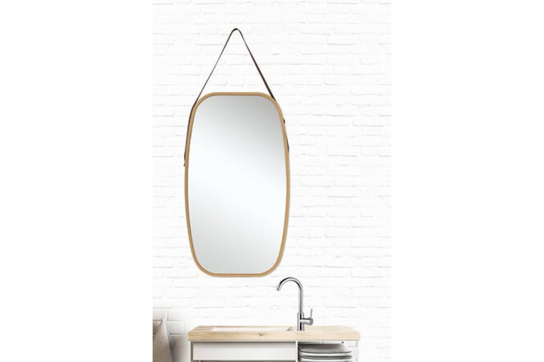 OVAL MIRROR HANDLE BAMBOOMARQ