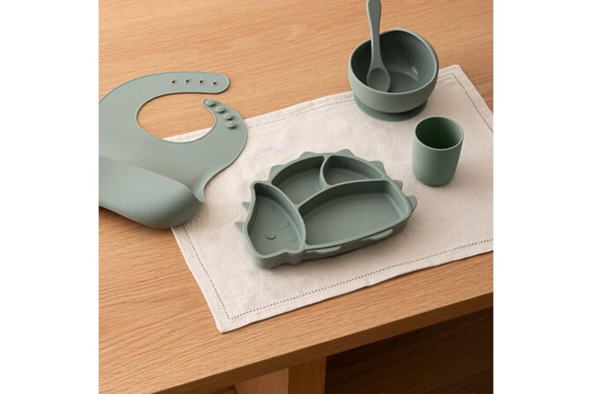 KIDS DINO SILICONE MEAL SET GR