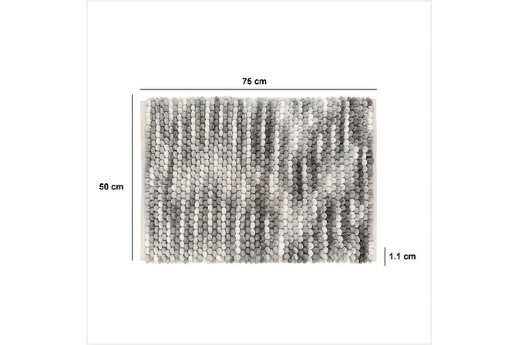 GREY 50X75 SHADING CTN BATHMAT