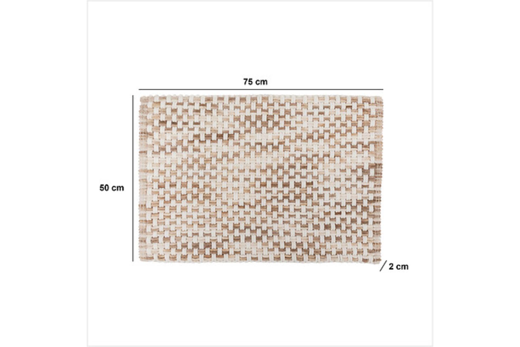 BRAID CTN BATHMAT TAUPE 50X75
