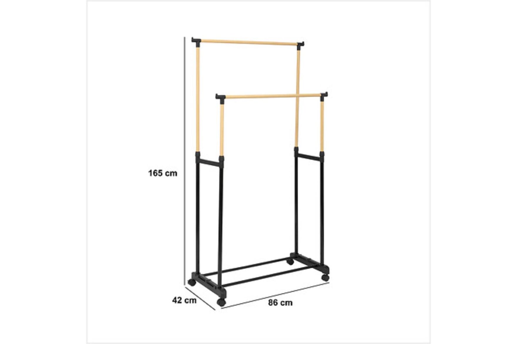 GAR RACK DBL MTL/PLA WOODYMAR - Image 3