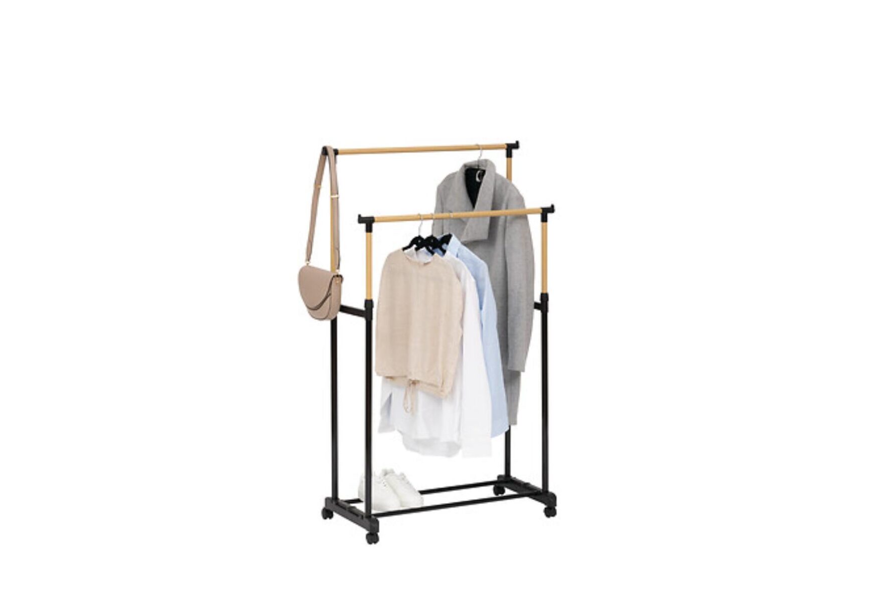 GAR RACK DBL MTL/PLA WOODYMAR