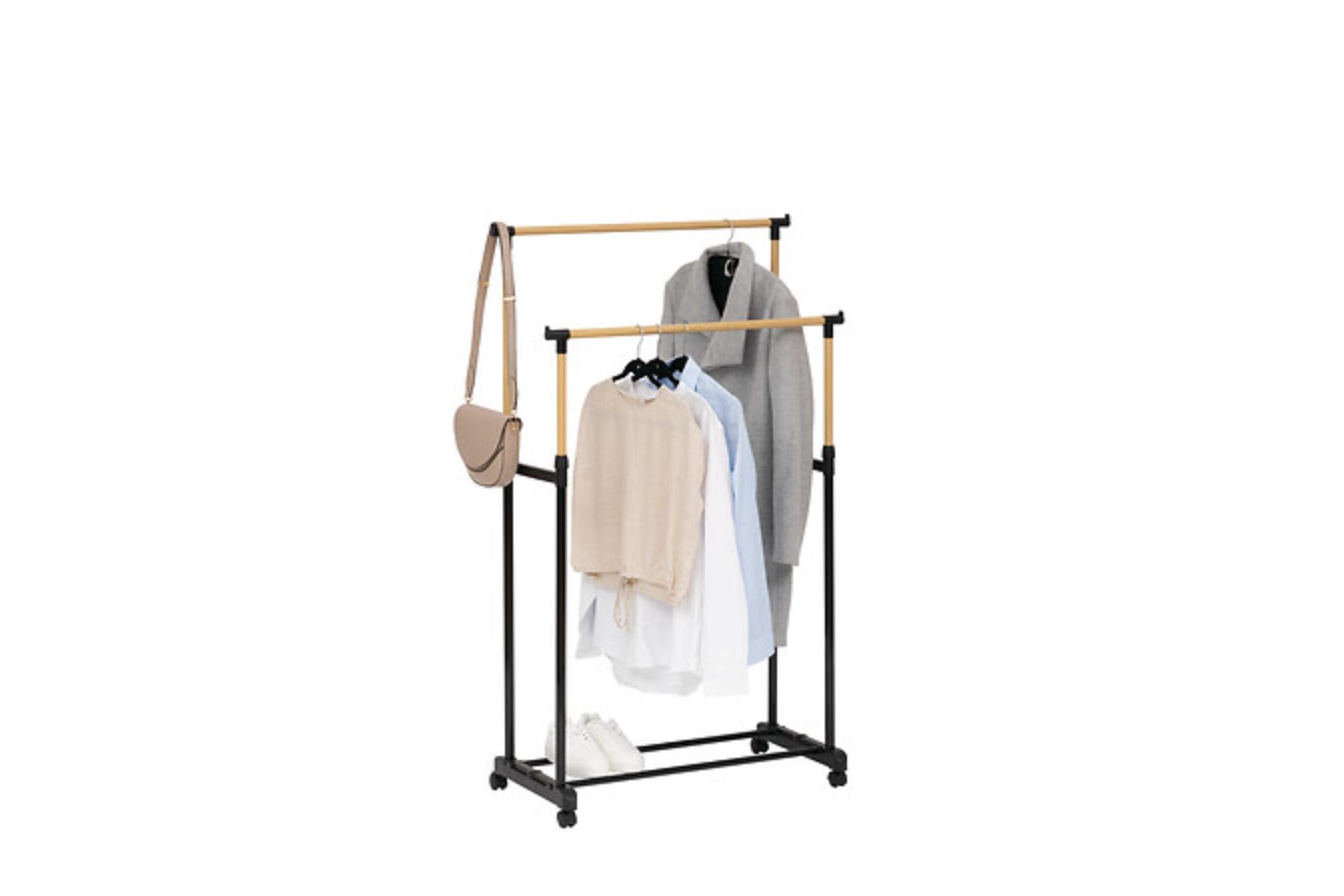 GAR RACK DBL MTL/PLA WOODYMAR