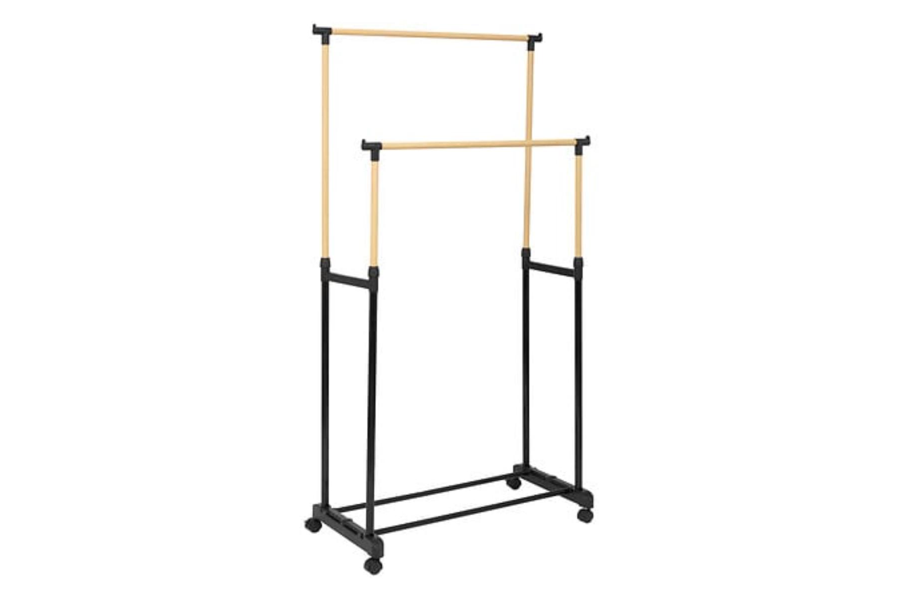 GAR RACK DBL MTL/PLA WOODYMAR