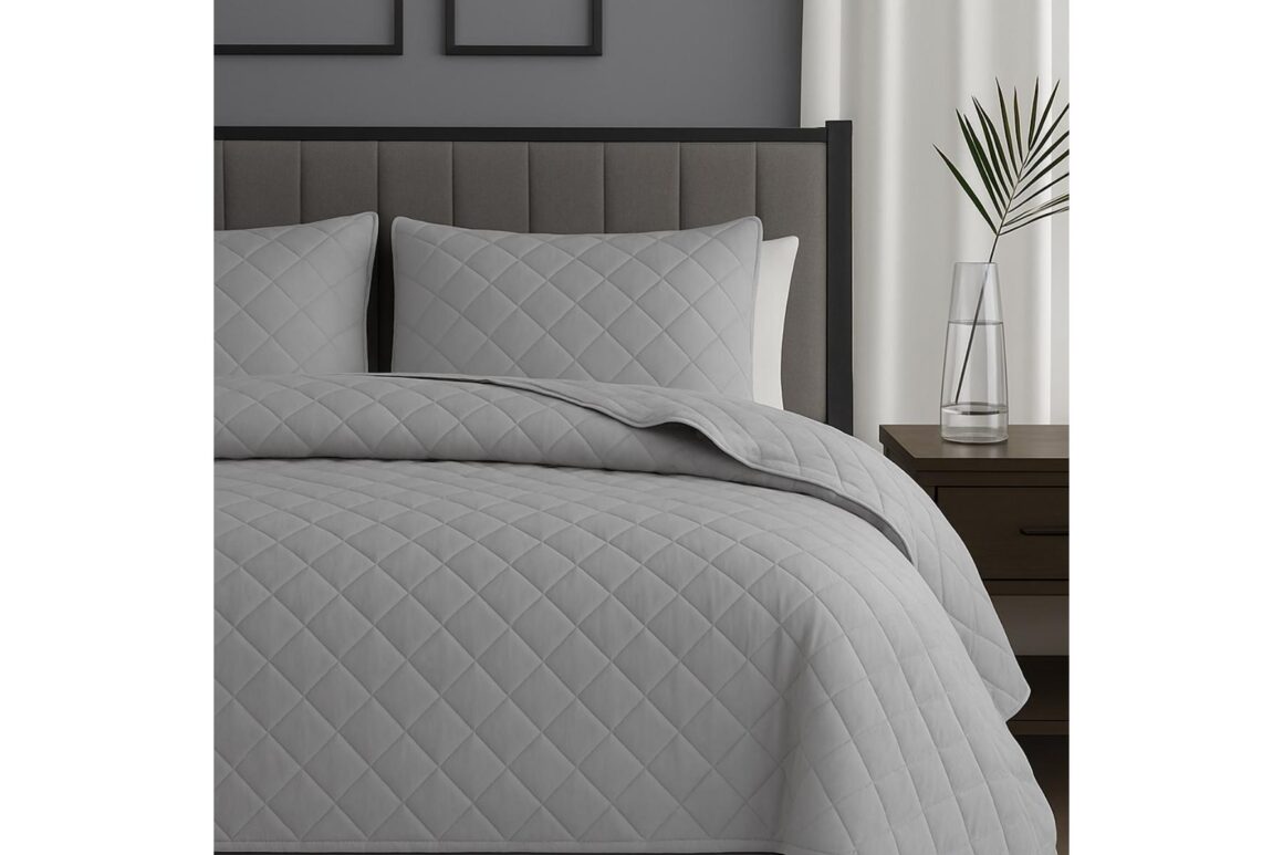 BEDSPREAD 220X240 SILVER